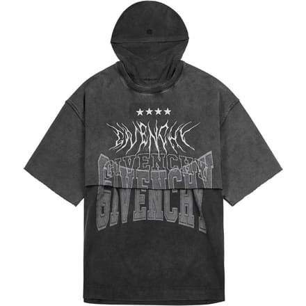 Givenchy overlappend ontwerp grijs T-shirt