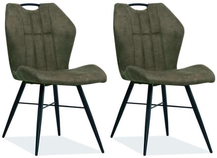 MX Sofa - Eetkamerstoel Scala luxor kleur: Moss (set van 2 stoelen)