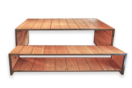 Industriële eettafel hout en staal "Chicago" - 200 x 100 cm - Handgemaakt