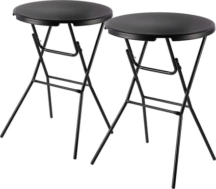 Bardi 2 x Salontafel - Bijzettafel Inklapbaar 60 x 74cm - Zwart