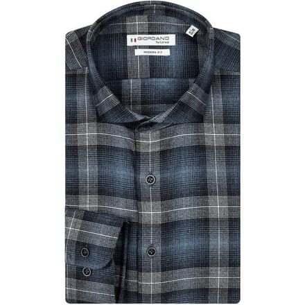 Giordano Overhemd Row Cutaway Bold Multi Check Dark Navy / male