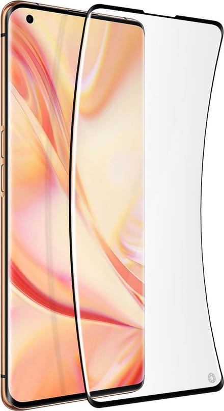 Force Case, Screenprotector geschikt voor Oppo Find X2 Pro - 3D (incl. Antistatic Adhesive), Transparant zwart
