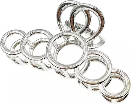 Emilie collection - haarklem - zilver - geometrisch - metaal - cirkel