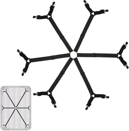 Verstelbare Bedlakens Klemmen met Metalen Clips, Elastische Straps voor een Strak Beddegoed