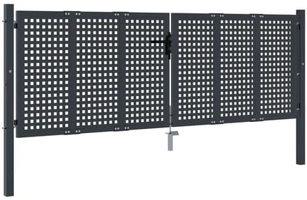 vidaXL - Tuinpoort - Antraciet - 300x100 - cm - Staal