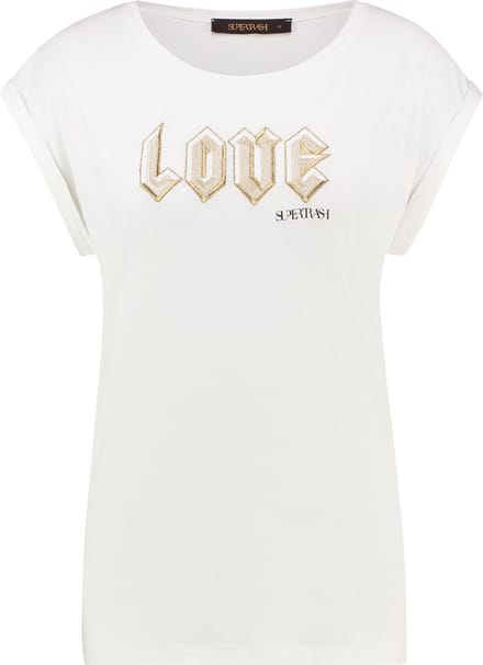 Supertrash - T-Shirt - T Shirt Dames - Love - Wit - Maat L