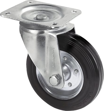 Zwenkwiel 100 mm op plaat | Per Stuk