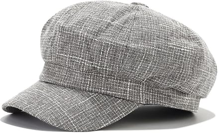 Ynkkvre - Baret - Muts - Wintermuts - Warme muts - Dames Muts - Met klep - Achtkantig retro design - Verstelbaar elastiek
