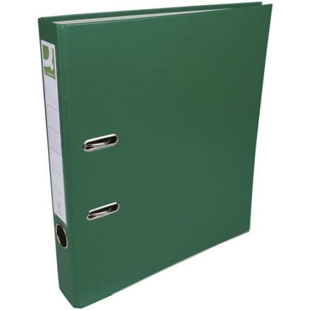 Q-CONNECT ordner, voor ft A4, uit PP en papier, met beschermrand, rug van 5 cm, groen