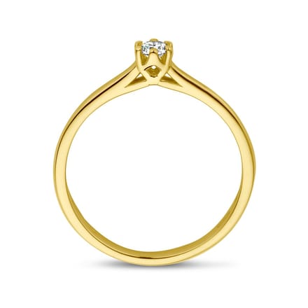 Aanzoeksring Diamant 0.10ct H Si