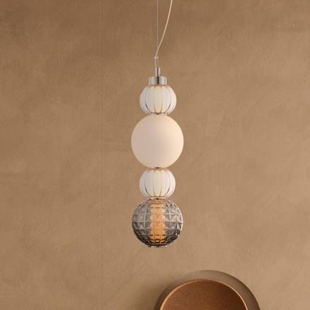 Maytoni LED hanglamp Kraag chroom glas Ø 14,7 cm 3.000 K
