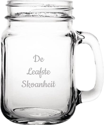 Gegraveerde Drinkglas 45cl De Leafste Skoanheit