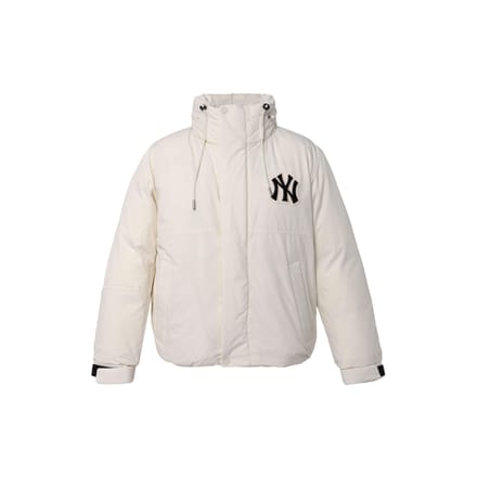 MLB Basic Serie FW22 Opstaande Kraag Met Capuchon Warme Winddichte Donsjas Kort Herenjassen Wit 3ADJB1126-50CRS XS white