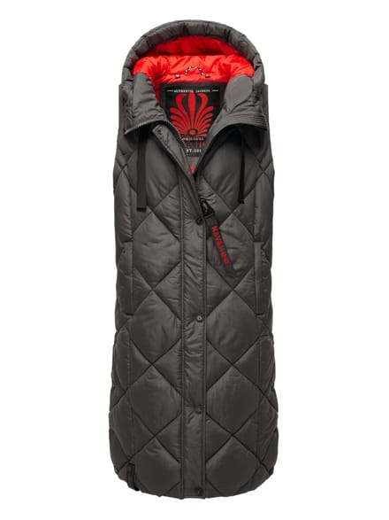 Navahoo lange dames bodywarmer Schnuckel – Modern & Met Capuchon