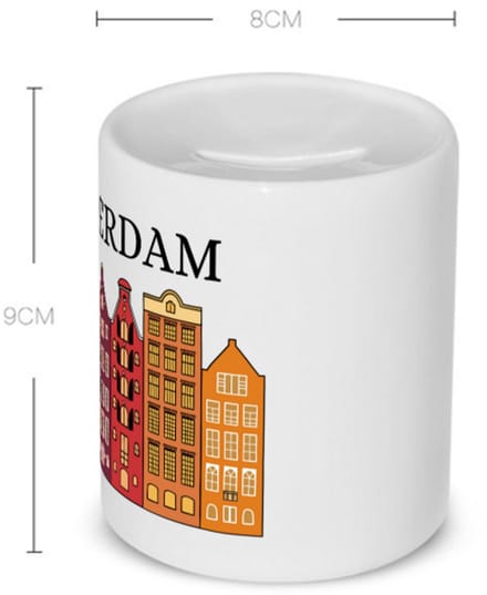 Akyol - amsterdam Spaarpot - Amsterdam - amsterdammers - de echte amsterdam liefhebbers - rijtjeshuizen - 350 ML inhoud