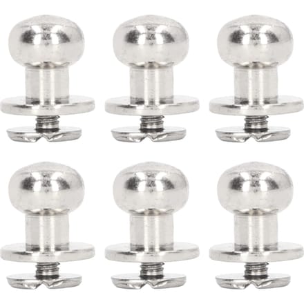 200 Sets Knop Stud 9x8mm Sterk Koper Glanzend Rond Hoofd Brede Toepassing Chicago Schroeven voor