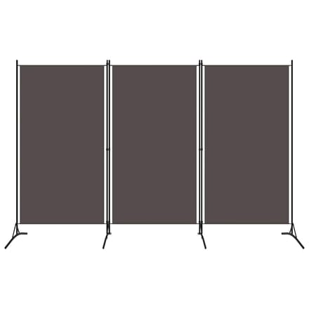 vidaXL - Kamerscherm - met - 3 - panelen - 260x180 - cm - antraciet