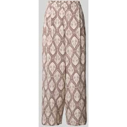 Wide leg stoffen broek met bandplooien