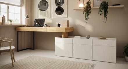 Meubella - Bureau Floren - Eiken - 3 lades