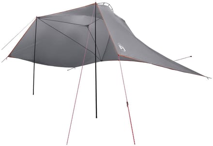 vidaXL - Auto - Tent - Grijs - en - Oranje - 350 - x - 250 - cm - Polyester - en - Staal
