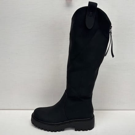 Hoge leatherlook boots zwart Zwart / 36