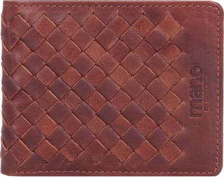 mano Leren Portemonnee Don Luca Wallet Cognac Bruine