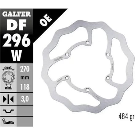 Vaste remschijf voor Galfer Wave Tsunami YZ/YZF 250 21-