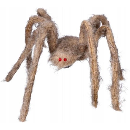 Araignée Velue Grise Grande Tarantule Décoration Ornement Halloween Horreur 60Cm