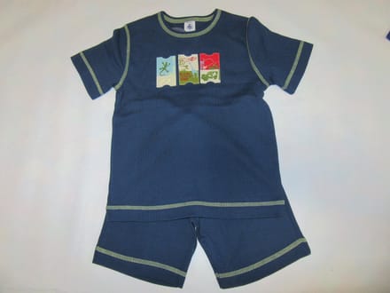 Petit Bateau - Zomer pyjama  -Jongen - Blauw  - Jungle - 4 jaar  102