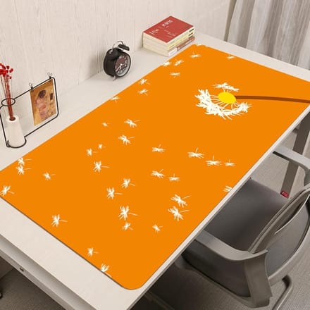 Bureau Onderlegger - Desk Pad - Bureau Bescherming - Waterproof en Antislip - 100x50cm - Oranje
