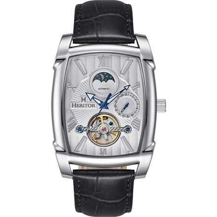 Heritor Automatic Valentin leren band horloge met datum