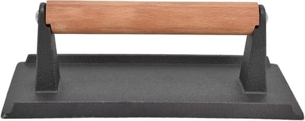 Grill Pers - Vlees Drukker - Barbecueën - Gelijkmatige Warmte - 1045g - Zwart