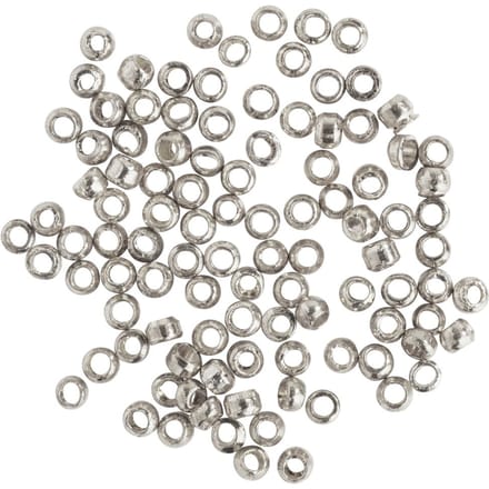 Knijpkraal rond zilverkleur 1 mm 100 stuks