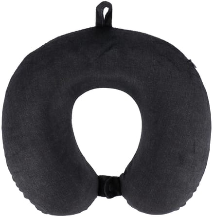 Tendance Nekkussen Heather - zwart - met ophangclip - polyester - reiskussen voor onderweg