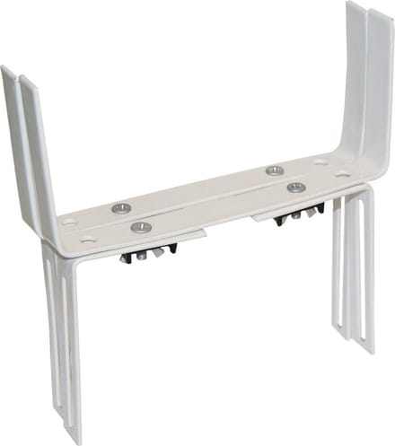 Geli Verstelbare muurbeugels - 2x - metaal - balkon haken - 12 t/m 23,5 cm - wit