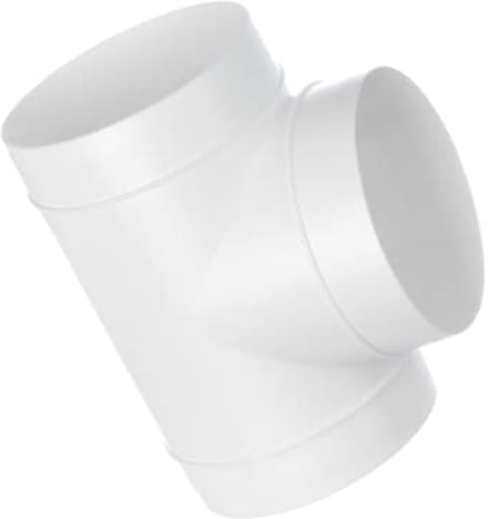 T-stuk Ø 125mm voor Ventilatiebuis - PVC Connector