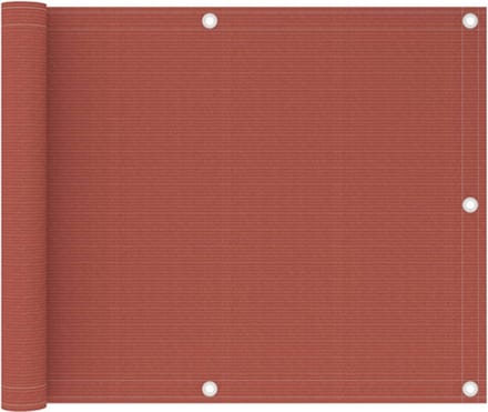 vidaXL - Balkonscherm - 75x400 - cm - HDPE - terracottakleurig
