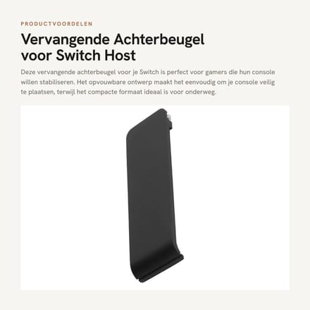Dailygoods- Standaard Achterbeugel - Opvouwbaar - Host - Zwart - ABS - 60 x 19,8 mm - Beugel