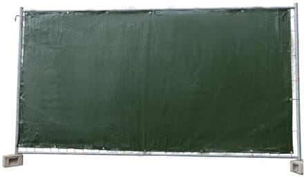 10 Stück Bauzaunplane 160g/m² grün PE 1,76m x 3,41m