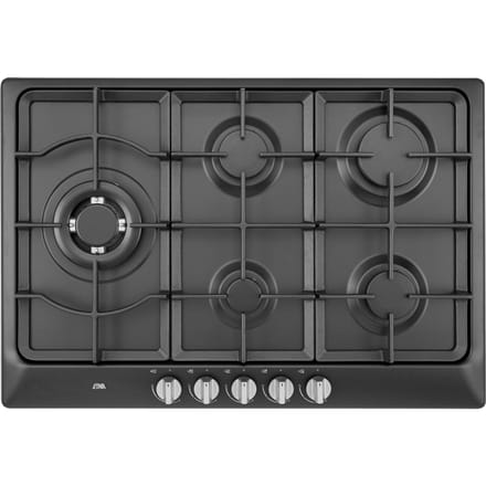 ETNA KG775ZTA - Gaskookplaat - met Wokbrander - 75 cm - Mat Zwart
