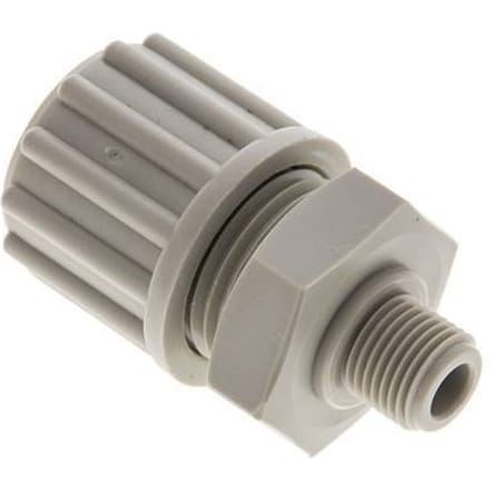 12x6mm & G1/8'' PP Rechte Knelfitting Buitendraad 10bar Kunststof en Polyamide