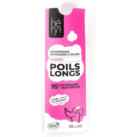 Hondenpoeder shampoo voor langhaar Héry