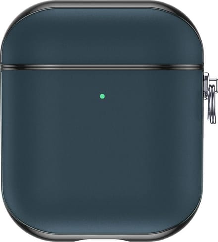 Valenta - AirPods Hoesje - Leer Snap - Gen 1 - Gen 2 - Blauw