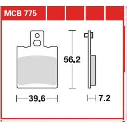 Remblokset, schijfrem TRW MCB775