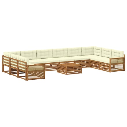 vidaXL - Sofa-Sets - 11 - st - Massief - Acacia - Hout