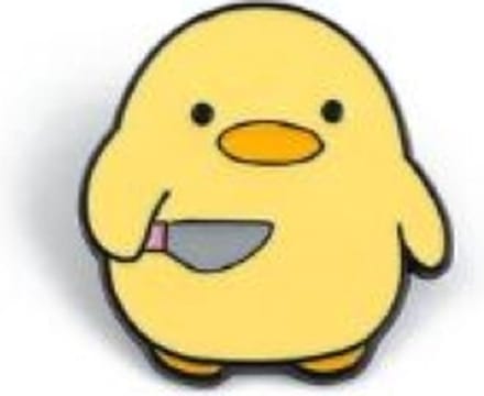 Pin Broche - enamel pin - kledingspeld - Knife duck