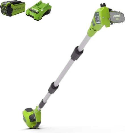 GREENWORKS 40 VOLT ACCU TAKKENZAAG INCL 2.0Ah ACCU EN OPLADER