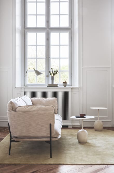 &Tradition - Lato Bijzettafel - ovaal 40 x 50 cm - Ivory White & Crema Diva Marble - wit