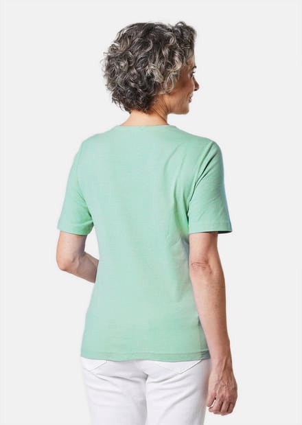 Basic shirt van puur katoen - mint - Gr. 54 van Goldner Fashion