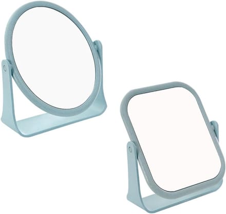 Make-up Spiegels - Dubbelzijdig - Dagelijks Gebruik - Verstelbaar Ontwerp - 2 Stuks - Blauw